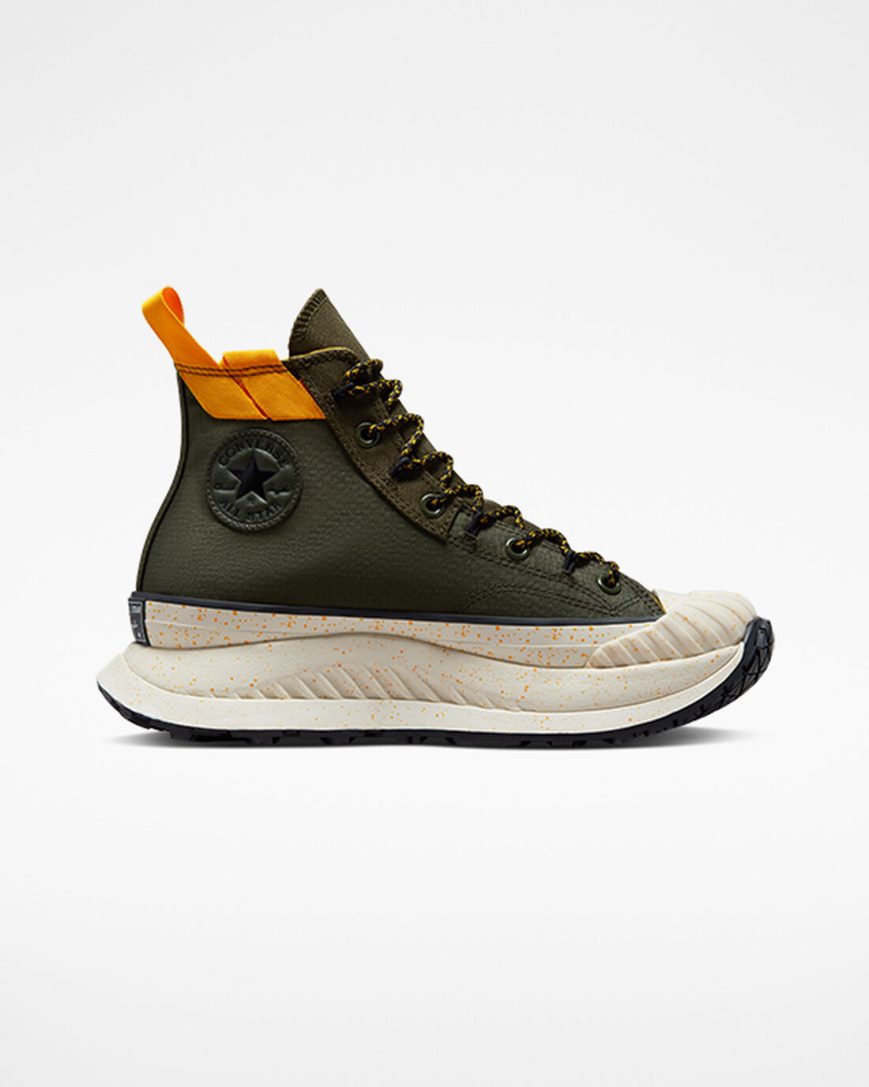 Dámské Boty Vysoké Converse Chuck 70 AT-CX Rugged Basics Olivy Zelené Zelene Žluté Černé | CZ QSAG02